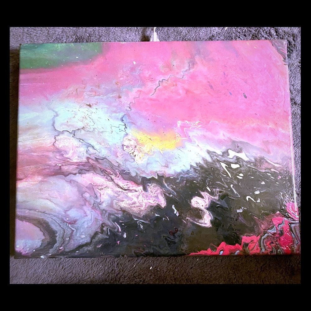 Acrylic pour painting 11x14